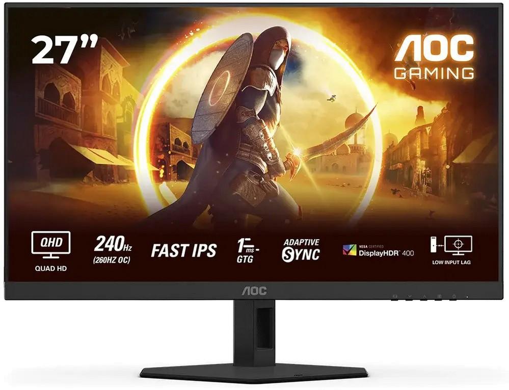 Monitor G4 Q27G4ZR IPS W - LED 27 QHD 16:9 240Hz/260Hz (OC) VESA Adaptive Sync - AOC