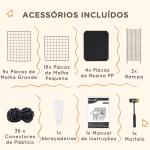 Recinto para Animais Pequenos com 31 Painéis Recinto para Animais de Estimação Personalizável com Rampas e Portas 105x45