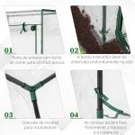Estufa com Porta Enrolável e Estrutura de Aço Estufa de Jardim para Cultivo de Plantas 100x50x150 cm Transparente