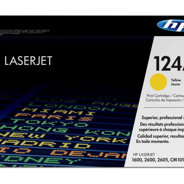 HP 124A Laser cartridge 2000páginas Amarelo