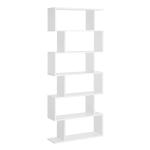 Estante de 6 prateleiras para Sala de jantar Sala de estar Design moderno Suporte de parede 80x23x192cm Madeira