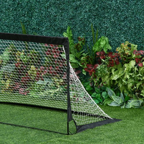 Balizas de Futebol Dobráveis para Crianças e Adultos com Saco de Transporte para Exterior Treino 183x90x90 cm Preto
