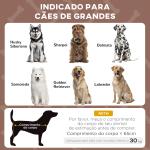 Cama para Cães Elevada com Toldo para Cães Médios com Estrutura de Aço e Bolsa de Transporte 106x76x94 cm Marrom Claro