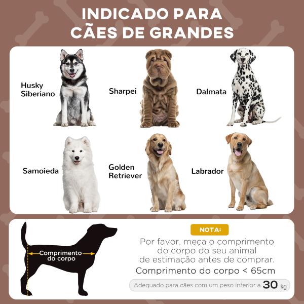 Cama para Cães Elevada com Toldo para Cães Médios com Estrutura de Aço e Bolsa de Transporte 106x76x94 cm Marrom Claro