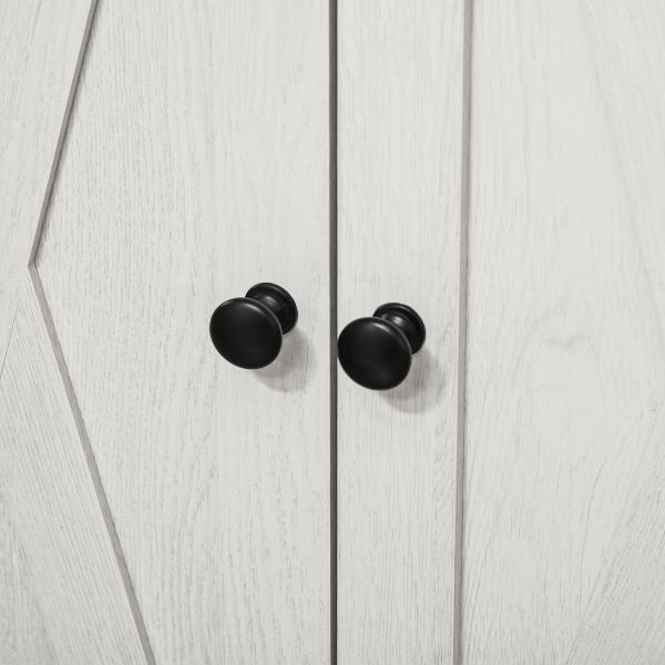 Aparador para Sala de Estar com Portas Duplas Gaveta e Prateleira Ajustável para Cozinha Dormitório 60x30x87,4 cm Branco