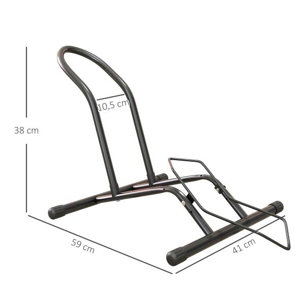 Estacionamento para Bicicletas Suporte para Bicicletas de Aço para Interior e Exterior 59x41x38 cm Preto