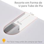 Armário Sob Lavatório com Prateleira Anti - Inclinação 60x30x60 cm Branco