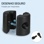 Conjunto de 4 Pesos para Tendas Dobráveis Suportes Recarregáveis com 8,7 kg de Água ou 12 kg de Areia Ø21,5/24x25,5 cm Preto