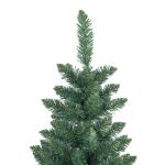 Árvore de Natal Tipo Lápis 180 cm com Base Dobrável e 479 Ramos para Escritório Verde