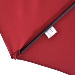 Chapéu de Sol Duplo 4,55x2,68x2,38 m Chapéu de Sol de Jardim com Manivela Manual Resistente à Água e com Proteção Solar UV para Terraço Pátio Vinho