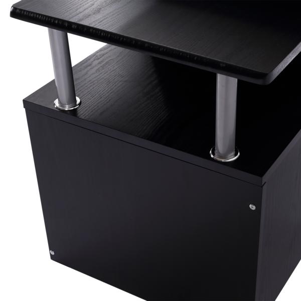 Secretária para Escritório de Madeira MDF 152x60x88 cm Preto