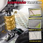 Mota Elétrica para Crianças com Bateria 12V Música Velocidade 2,4 - 5 km/h e Rodas Auxiliares 109,5x60x72,5 cm Vermelho