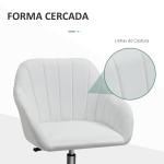 Cadeira de Escritório Operativa Giratória com Altura Ajustável Encosto e Apoio para os Braços 60x59x79 - 89cm Branco