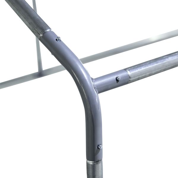 Galinheiro de Exterior Grande Área Aberta de 6 ㎡ para 4 - 6 Galinhas Galinheiro de Aço Galvanizado 3x2x2m