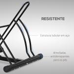 Suporte de Estacionamento Cruzado para 2 Bicicletas Aço Portátil 60x54x57 cm Preto