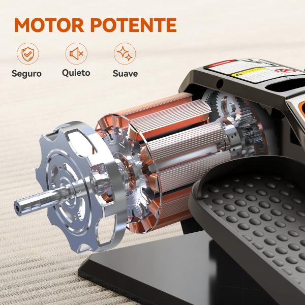 Mini Elíptica Elétrica com 12 Velocidades Modo Manual e Automático Ecrã LED e Pedais Antiderrapantes 40,7x36x21,5 cm Preto