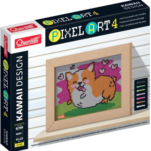 Pegs Pixel Art 4 Cão Corgi 4800 pz - QUERCETTI