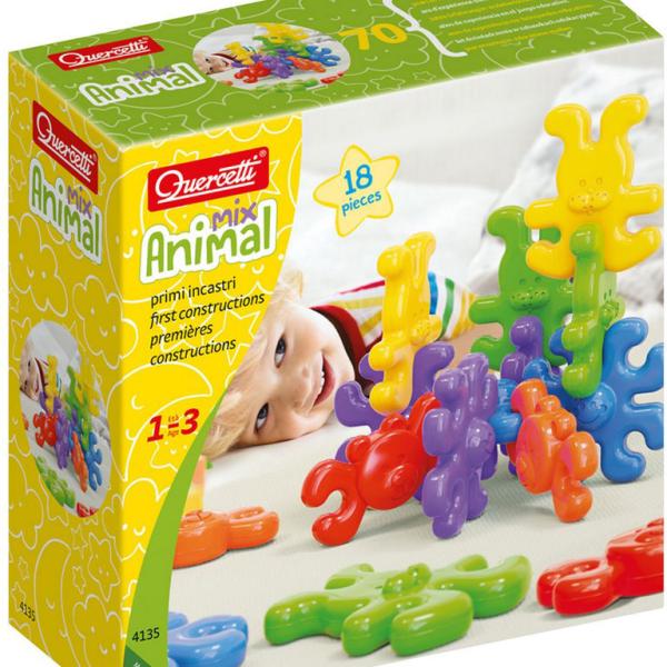 Geokid Animais Encaixes Jumbo 18 pcs - QUERCETTI