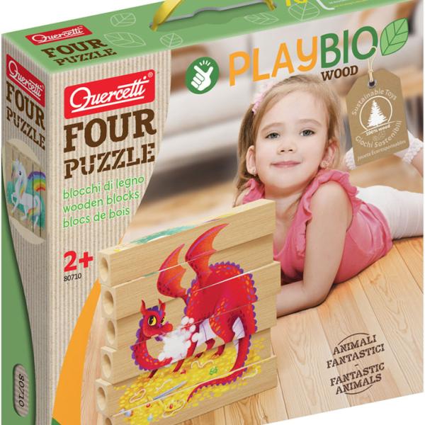 PLAYBIO Puzzle 4 Animais Fantasia 6 pcs - QUERCETTI