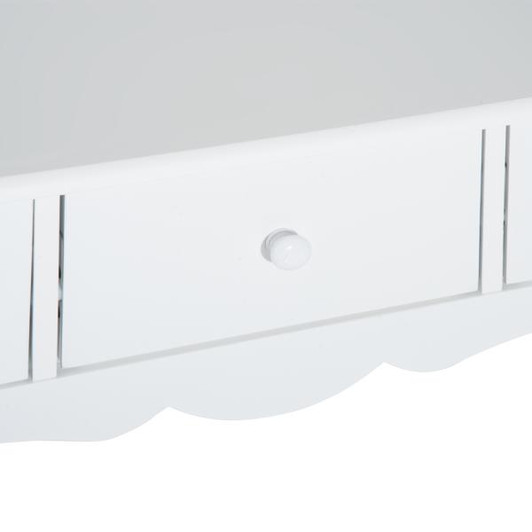 Mesa Consola Elegante Móvel de Entrada com 3 Gavetas 100x32x85cm Branco