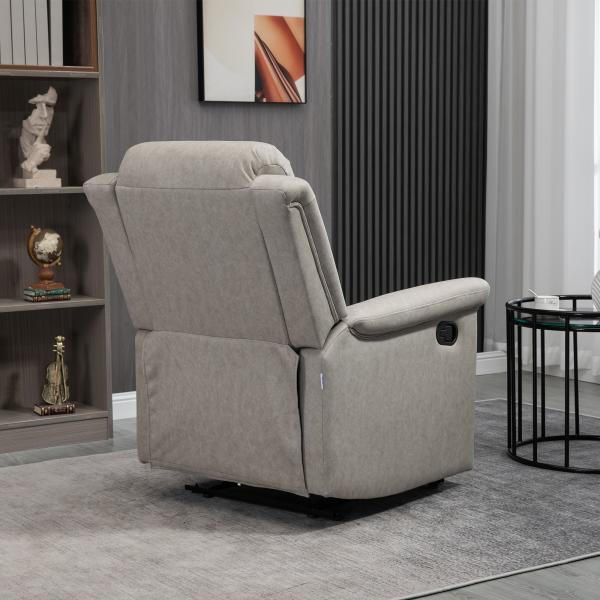 Poltrona Relax Reclinável até 135º com Apoio para os Pés Encosto Alto 78x96x102 cm Cinza