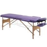 Marquesa de Massagem Dobrável Marquesa com Altura Ajustável 61 - 88 cm Desenho Ergonómico Fácil de Transportar 185x60 cm Roxo