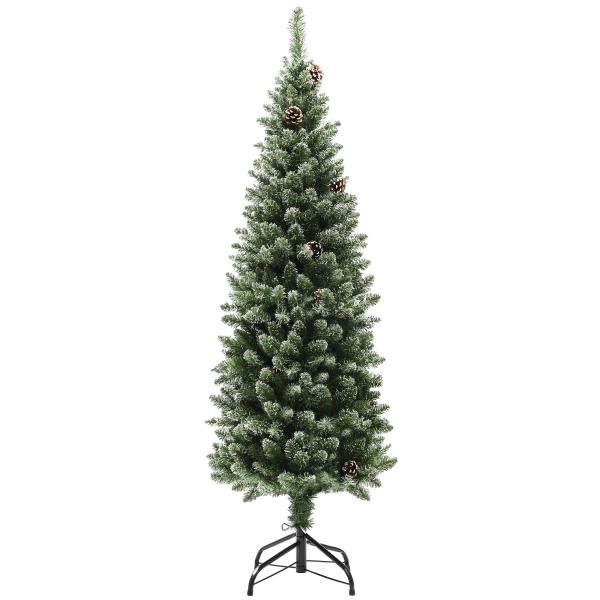 Árvore de Natal 150 cm Árvore de Natal Artificial com 395 Ramos e Suporte de Metal Árvore de Natal para Interior Verde