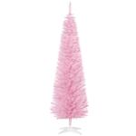 Árvore de Natal Artificial 180cm Ignífugo com 390 Ramos de PVC Decoração de Natal para Interiores Rosa