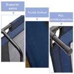 Cama para Animais de Estimação Cama Elevada para Cães Gatos Portátil Tecido Transpirável Resistente a Água 91,5x76,2x18cm Azul