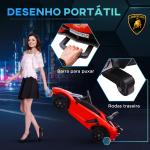 Carro Elétrico Lamborghini para Crianças 12V Velocidade 5km/h Controlo Remoto MP3 e Luzes 107,5x63x42 cm Vermelho