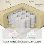 Poltrona Reclinável Elétrica com Elevação 135° Tecido Efeito Linho Comando Apoio para os Pés e Bolso Lateral Bege
