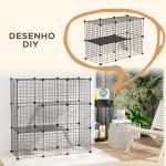 Recinto para Animais Pequenos com 31 Painéis Recinto para Animais de Estimação Personalizável com Rampas e Portas 105x45