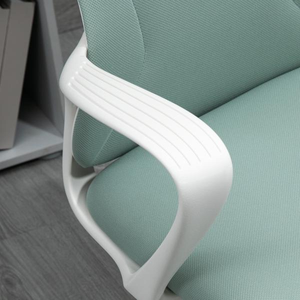 Cadeira de Escritório Ergonómica com Altura Ajustável Função de Inclinação e Encosto Alto 62x56x110 - 119,5 cm Verde