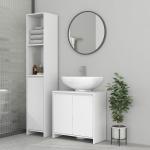 Móvel para Lavatório Pousar Moderno com Prateleira Anti - Tombo Carga 40 kg 60x30x60 cm Branco