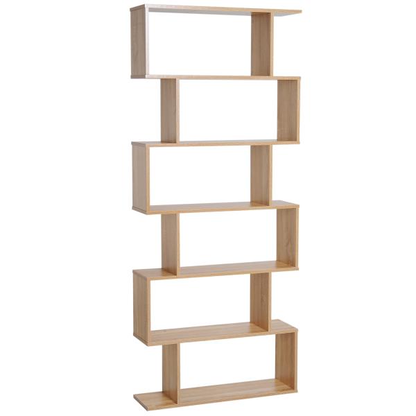 Estante para Livros Moderna Estante com 6 Prateleiras para Sala de Jantar Sala de Estar Estúdio 80x23x192 cm Madeira