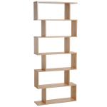 Estante para Livros Moderna Estante com 6 Prateleiras para Sala de Jantar Sala de Estar Estúdio 80x23x192 cm Madeira