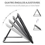 Rede de Rebote Dobrável com 4 Ângulos Ajustáveis para Treinamento de Futebol Beisebol 128x118x108 - 120cm Preto