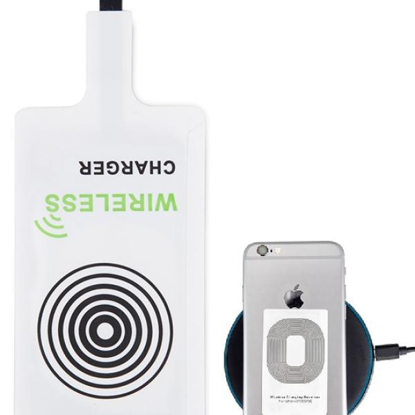 Adaptador Indução Comp. iPhone 5/5S/5C/SE/6/7 p/ Carregador Indução sem Fios