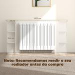 Cobertura para Radiadores com Prateleiras Desenho Moderno de Ripas para Sala de Estar Quarto 152x19x83 cm Branco