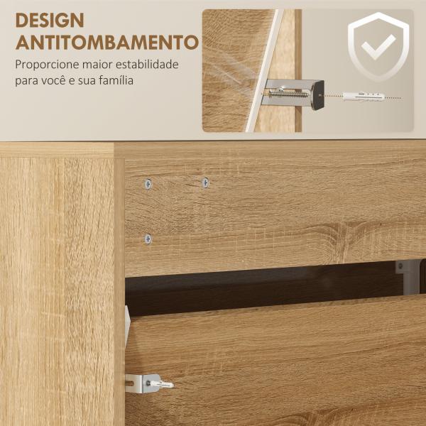 Sapateira Estreita com Espelho para 9 Pares de Sapatos para Corredor Espaços Reduzidos 65x17x114,5 cm Madeira