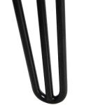 Pernas de mesa tipo pernas de garfo de 4 peças 3 hastes Pés de aço resistentes para móveis com protetores pretos Acessórios incluídos 12x12x71cm