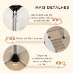 Cerca para Animais DIY com 20 Painéis e Esteira Parque para Pequenos Animais para Porquinhos - da - Índia e Ouriços 175x70x45 cm Branco