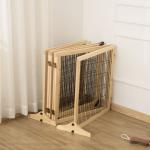 Barreira de Segurança para Cães de Madeira Dobrável para Cães Pequenos e Médios com 6 Painéis 432x36x70 cm Madeira