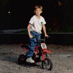 Mota Elétrica para Crianças 24V com Motor 250W Velocidade de 6 - 16km/h Rodas de 30,5 cm para Crianças de 8 - 12 Anos Vermelho