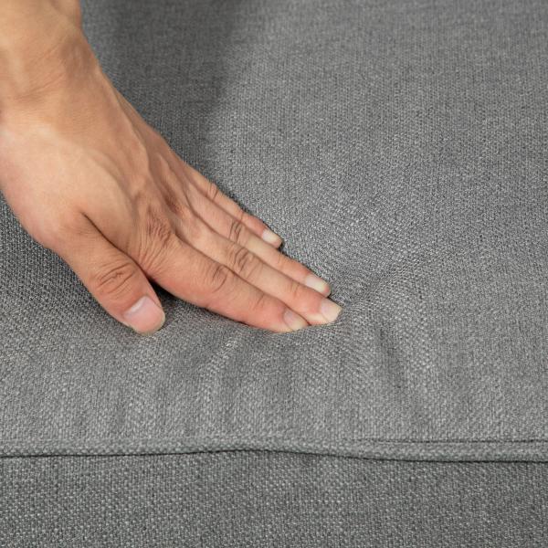 HOMOM Poltrona Reclinável Poltrona Relax com Reclinação Manual até 160° e Apoio para os Pés Retráteis 77x88x102 cm Cinza