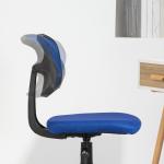 Cadeira de Escritório sem Apoio para os Braços com Encosto de Malha Respirável Altura Ajustável 43x48x78 - 88 cm Azul