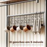 Estante de Cozinha com Três Tomadas e Luzes LED Estilo Industrial com Prateleiras para Micro - ondas 80x42x162 cm Castanho Rústico e Preto