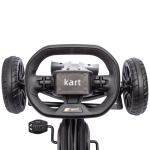 Kart a Pedais para Crianças com Assento Ajustável em 4 Posições, Travão de Mão e Rodas de EVA 100x58x58,5 cm Preto