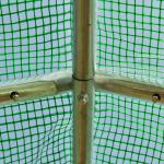 Estufa Tipo Túnel 800x300x200cm com 12 Janelas e Porta Enrolável Cobertura de PE 140g/m² e Aço Teto Pontiagudo para Cultivo de Plantas Verduras Verde