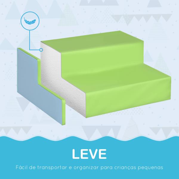 Conjunto de 6 Blocos de Espuma para Crianças de 12 - 36 Meses Brinquedo Educativo de Construção 150x100x24 cm Multicor
